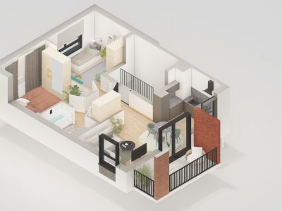 3-pokojowe mieszkanie 62,52 m2   Rzeszów - Budziwój   Balkon 